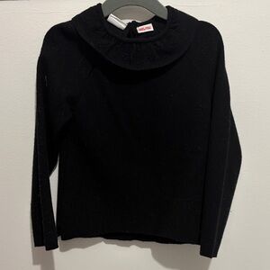 Zara kids size 4-5 Black Cowl Neck Sweater, with small slit on the right side